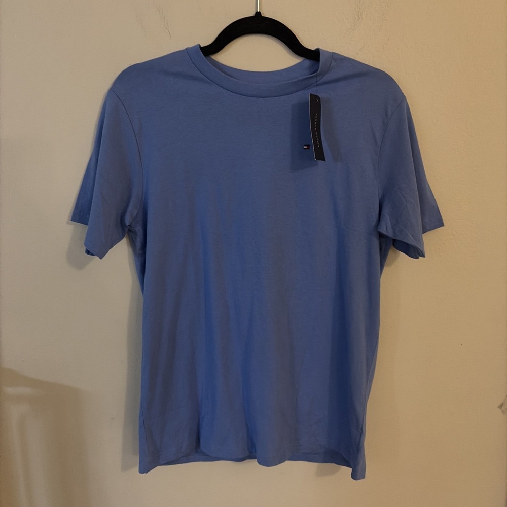 NWT TOMMY HILFIGER BOYS LARGE 14/16 Spring Blue Tshirt 100% Cotton